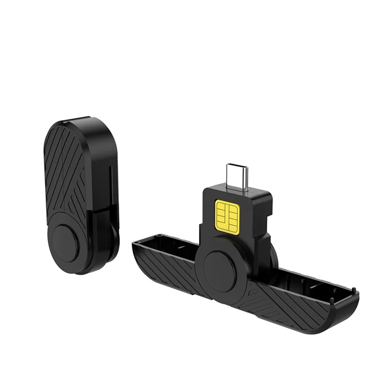 A98Z Faltbarer USB Typ C Common Access Smart Card SIM-Karte/IC Bank Chip Kartenleser Kompatibel mit Macos Smartphone