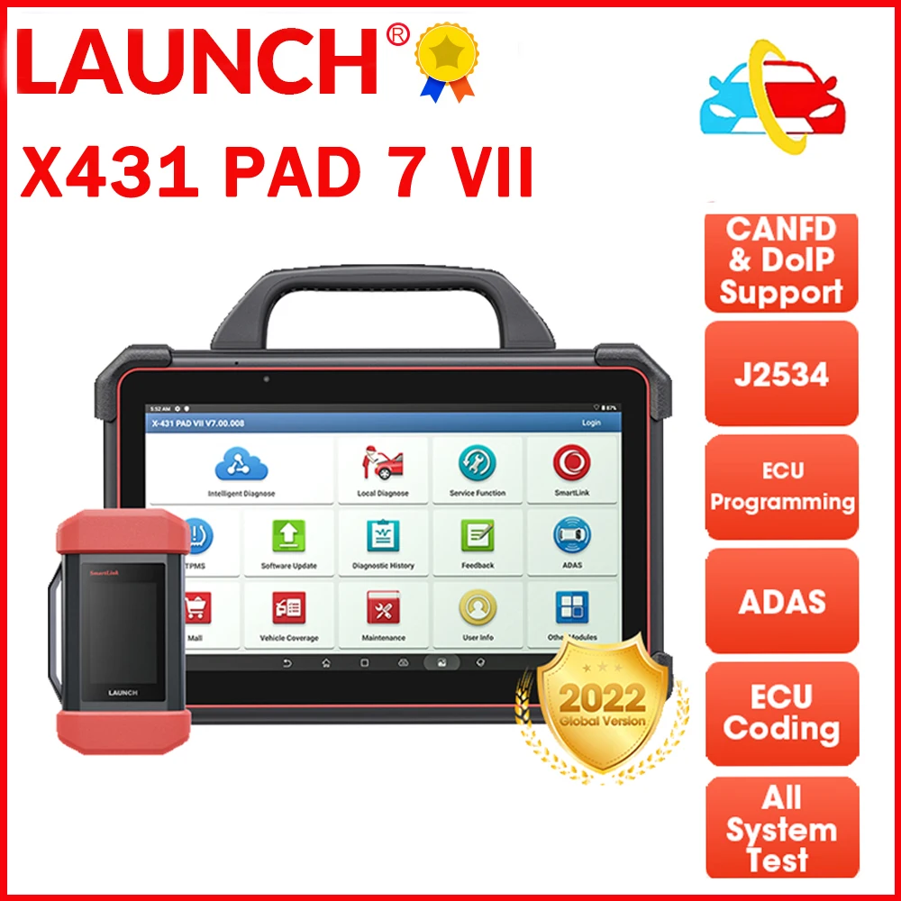 

LAUNCH X431 PAD VII Elite PAD7 OBD2 Scanner J2534 Smartlink Car Diagnostic Tool All System Full Reset Service Online Programm