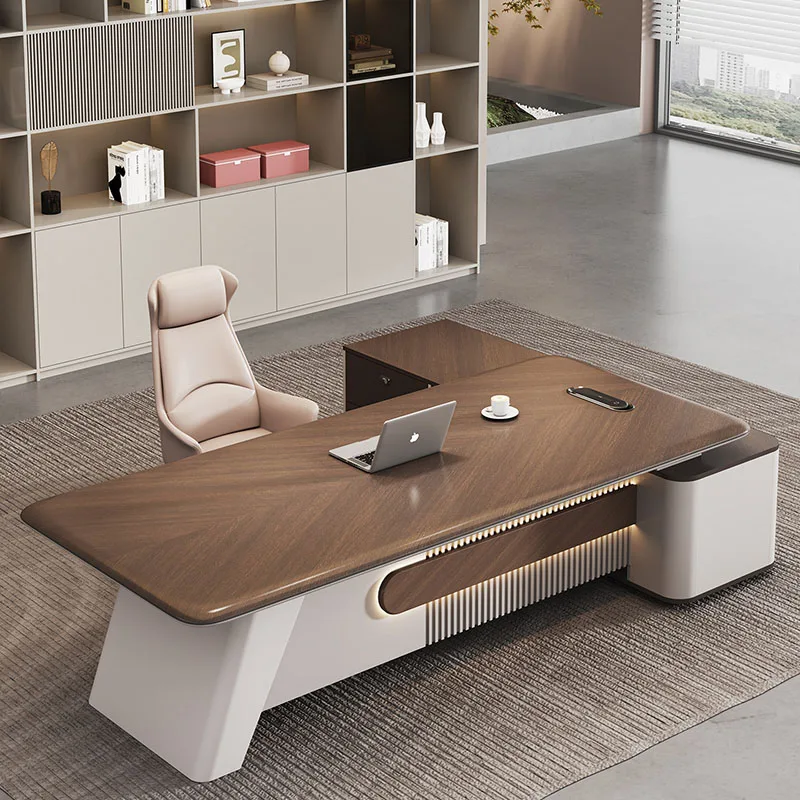 Crafts Aesthetic Office Desk Design European Modern Decoration Executive Office Desk Wooden Display Ufficio Salon Furniture
