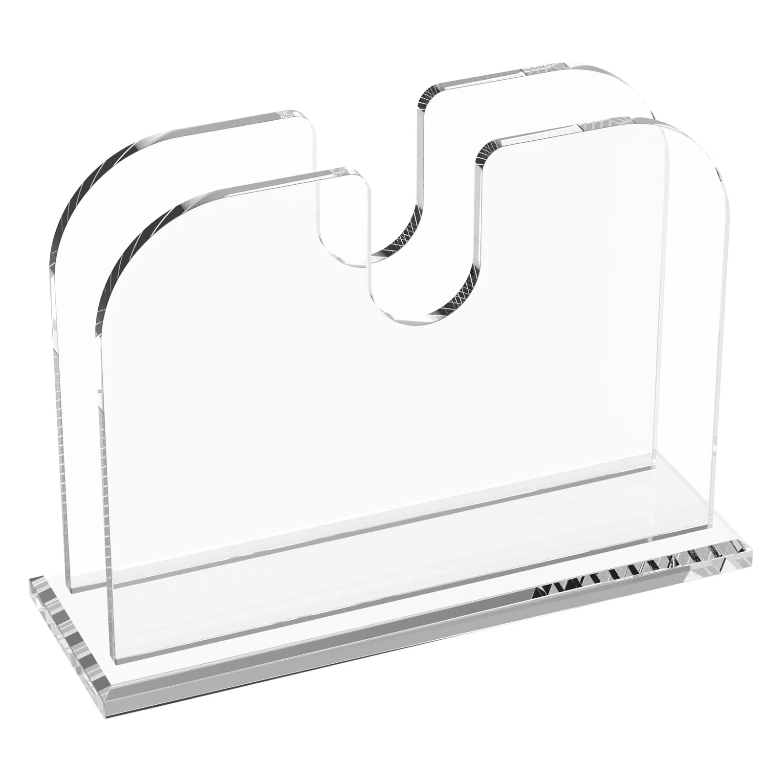 Acrylic Clear Table Napkin Holder Napkin Clip Rack Box Serviette Holder Organizer U-shaped Tissue Dispenser Storage Case Decor