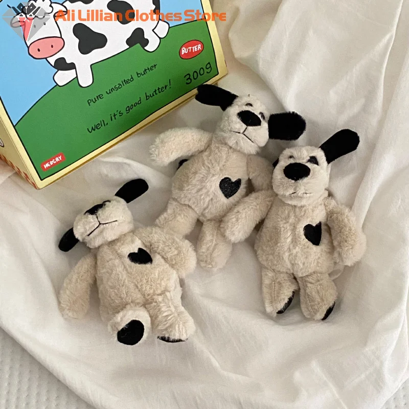 New Cute Plush Black Love Puppy Keychain Toy Stuffed Animal Puppy Doll Toys Backpack Bag Pendant Hanging Girl Gifts