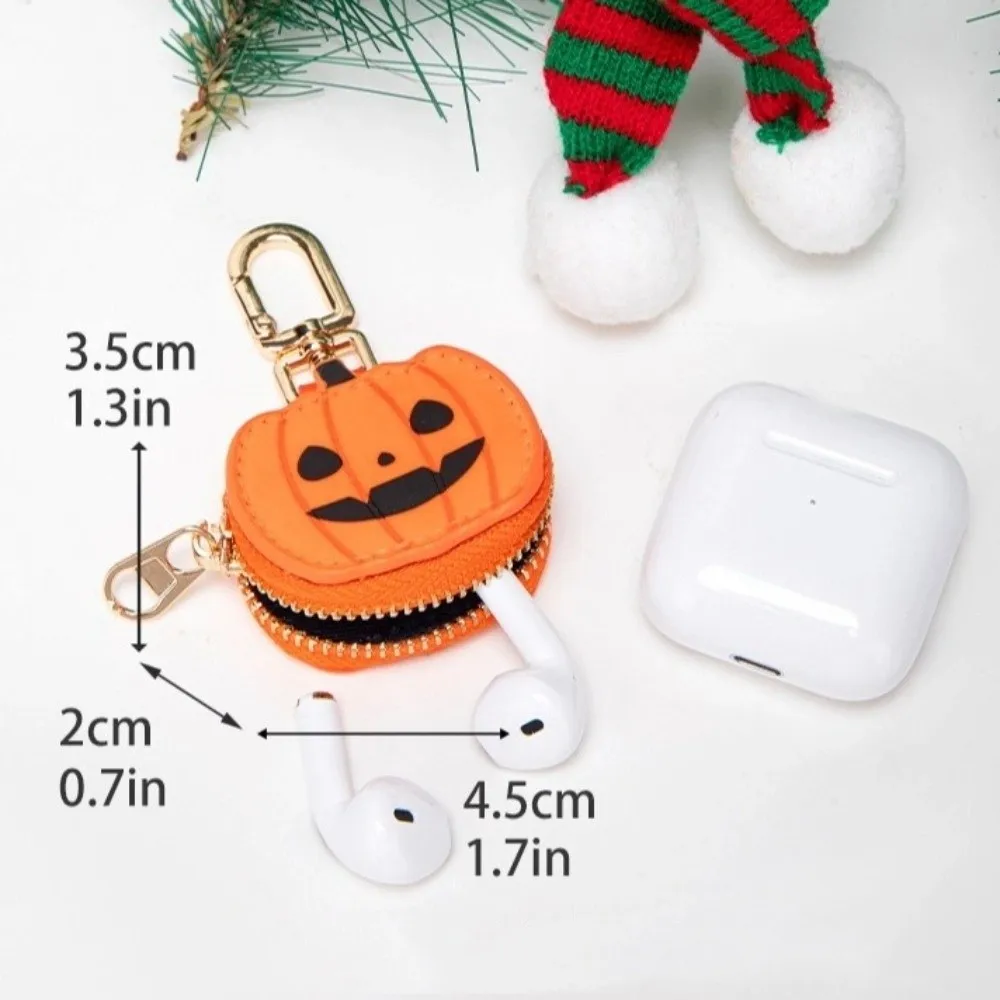 New Leather Mini Bag Pendant with Zipper Vintage Coin Purse Creative Multi-purpose Headphone Bag Birthday Gift