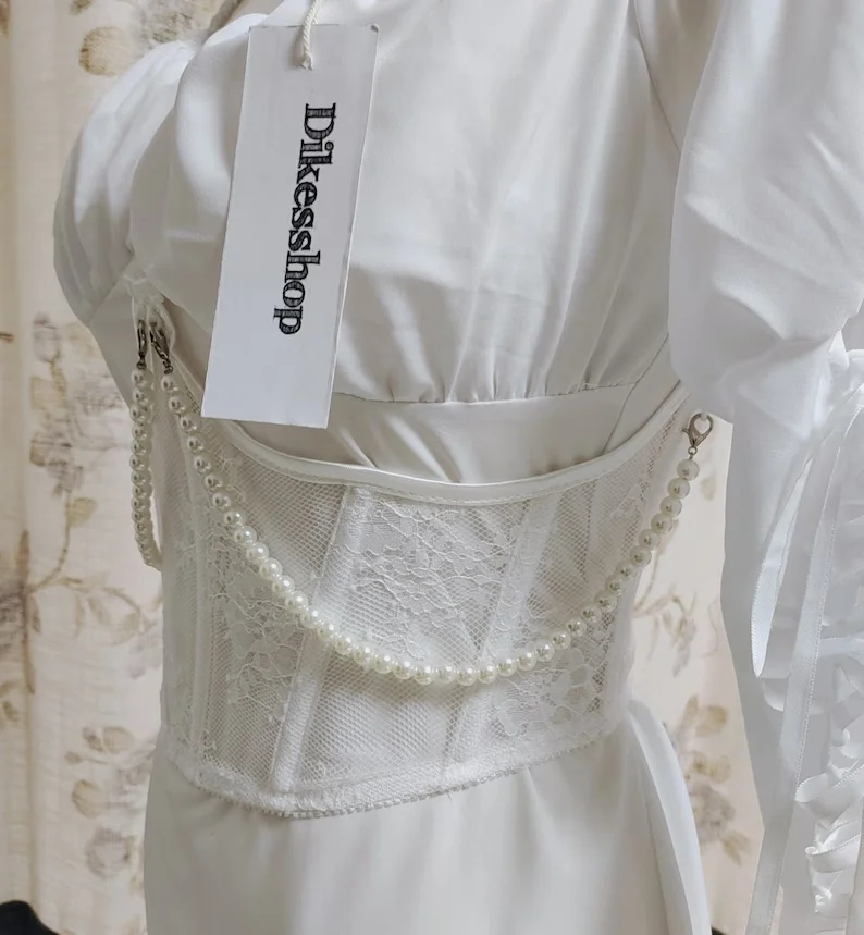 

Vintage Y2K Corset Belts Retro Mesh Belt Lace-up Embroidery Underbust Corset Y2K 90s 00s Corset Belt Y2K Cropped Bustier Belt