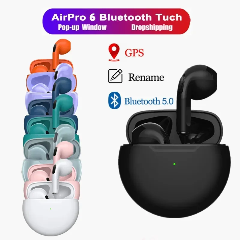 Original Air Pro 6 TWS Wireless Bluetooth Earphones Mini Pods Pro6 Earbuds Earpods Handfree Headset For Xiaomi Apple Headphones