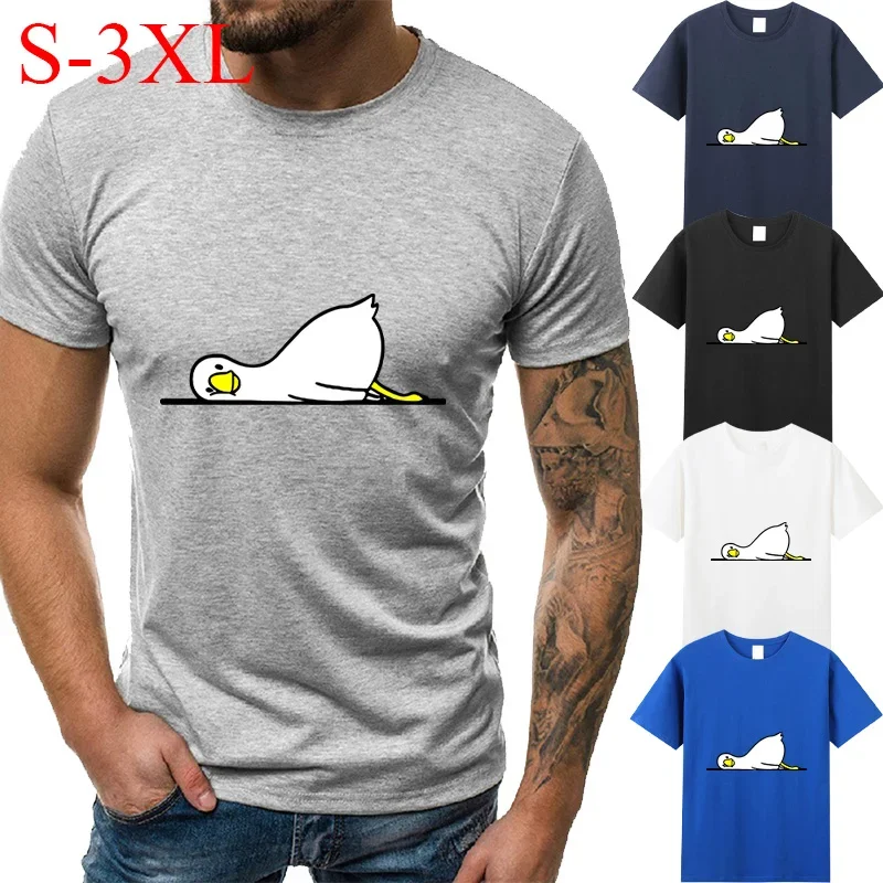 Image of Lässige Herren-T-Shirts mit Grafik, kurzärmelig, modisch, Baumwolle, Rundhalsausschnitt, bedruckt