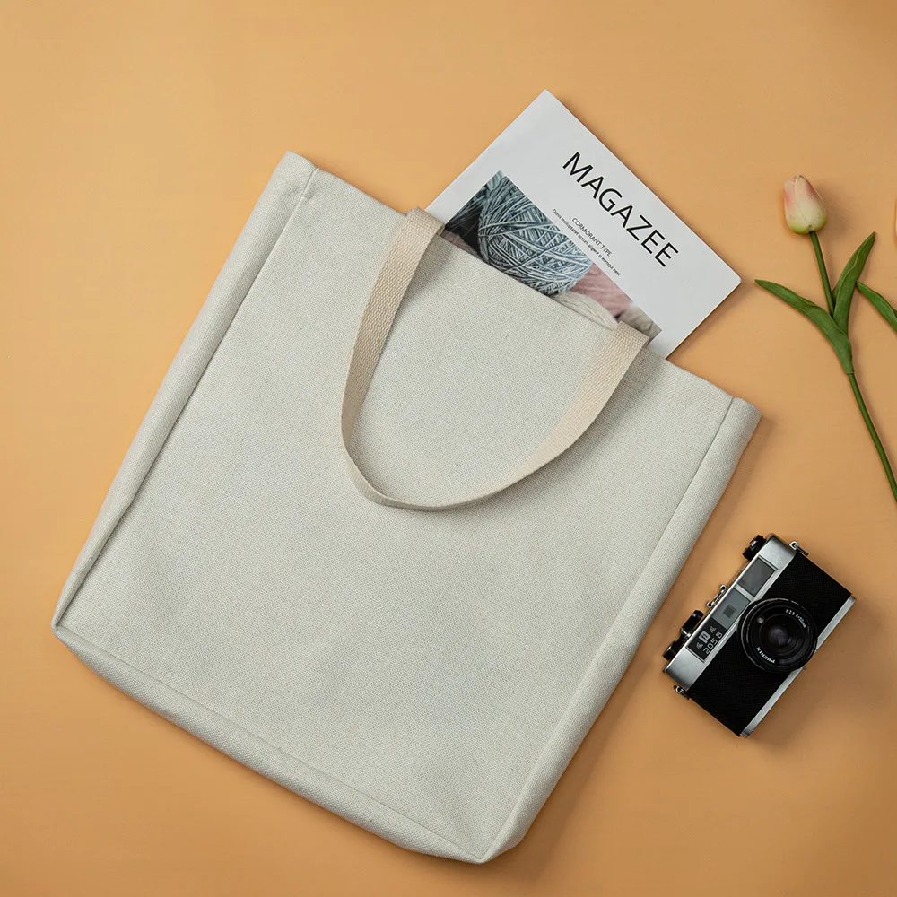 5pcs/lot Blank Sublimation Linen Storage Bag Outdoor Handbag For Sublimation INK Print DIY Gifts Heat Press Transfer
