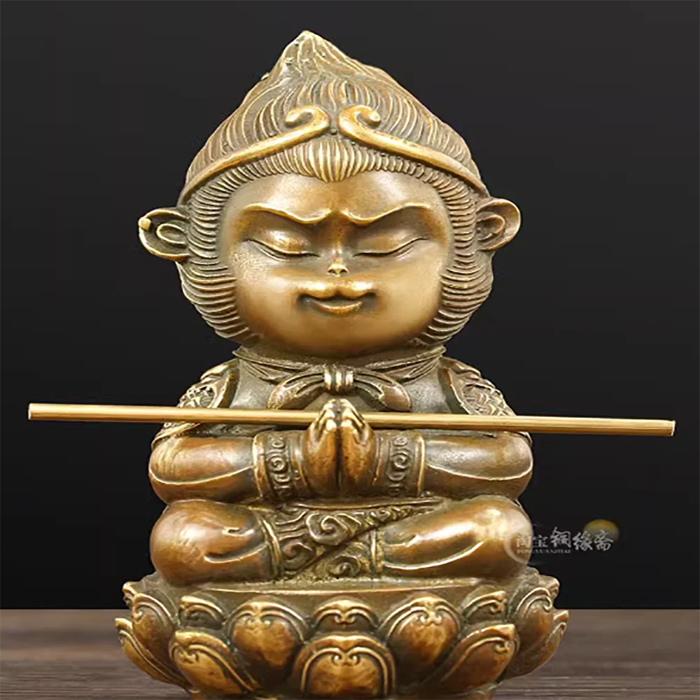 

Qi Tian Da Sheng Bronze Statue of Sun Wukong - High end Chinese Home Decoration Car Interior Decoration