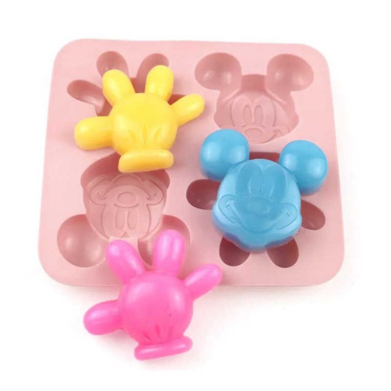 Cartoon Silicone Mold Mouse Chocolate Cookies Baking Tray Animal Shape Cupcake Topper Cake Decoration Kitchen Accessories Tools