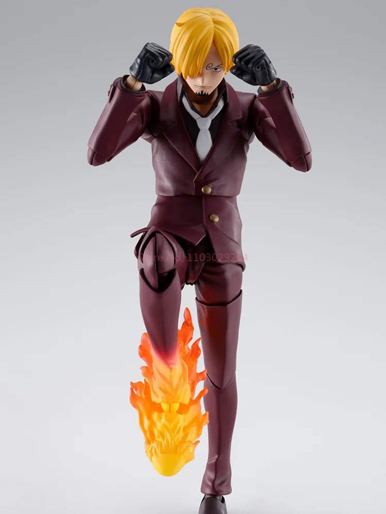 Bandai-figuras de acción originales de One Piece, Kit de Anime, Sanji The Raid On Onigashima Garage, Sh Figuarts Shf, One Piece, modelo de juguetes, regalo