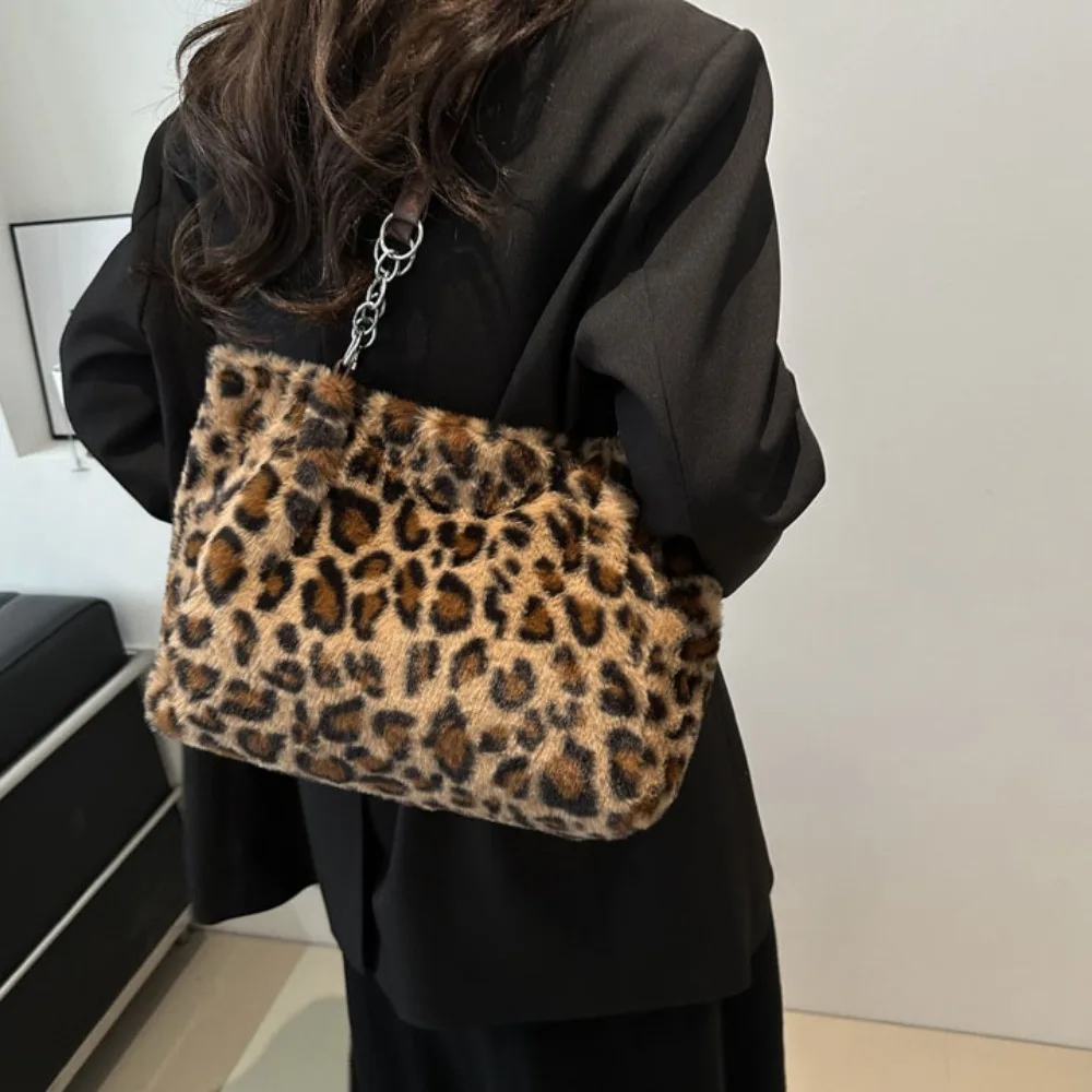 Casual Commuting Bag Hot Sale Trendy Leopard Tote Bag Underarm Bag Lady