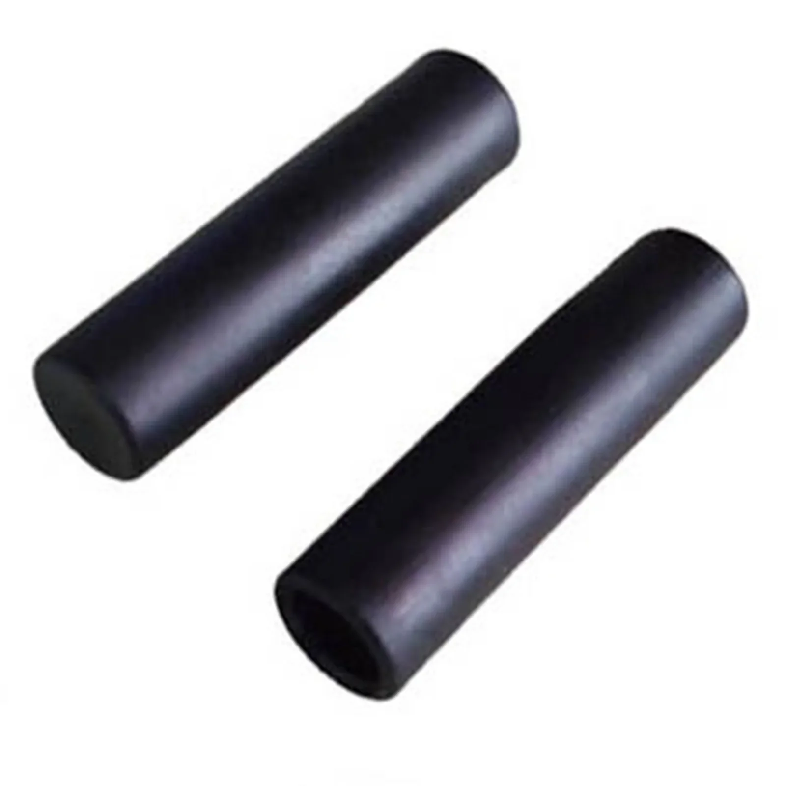 2pcs Rubber Non-slip Handle Cover Shock Absorption For Round Tubes Black Replacement 30mm Inner Diameter Wheelbarrow Handles