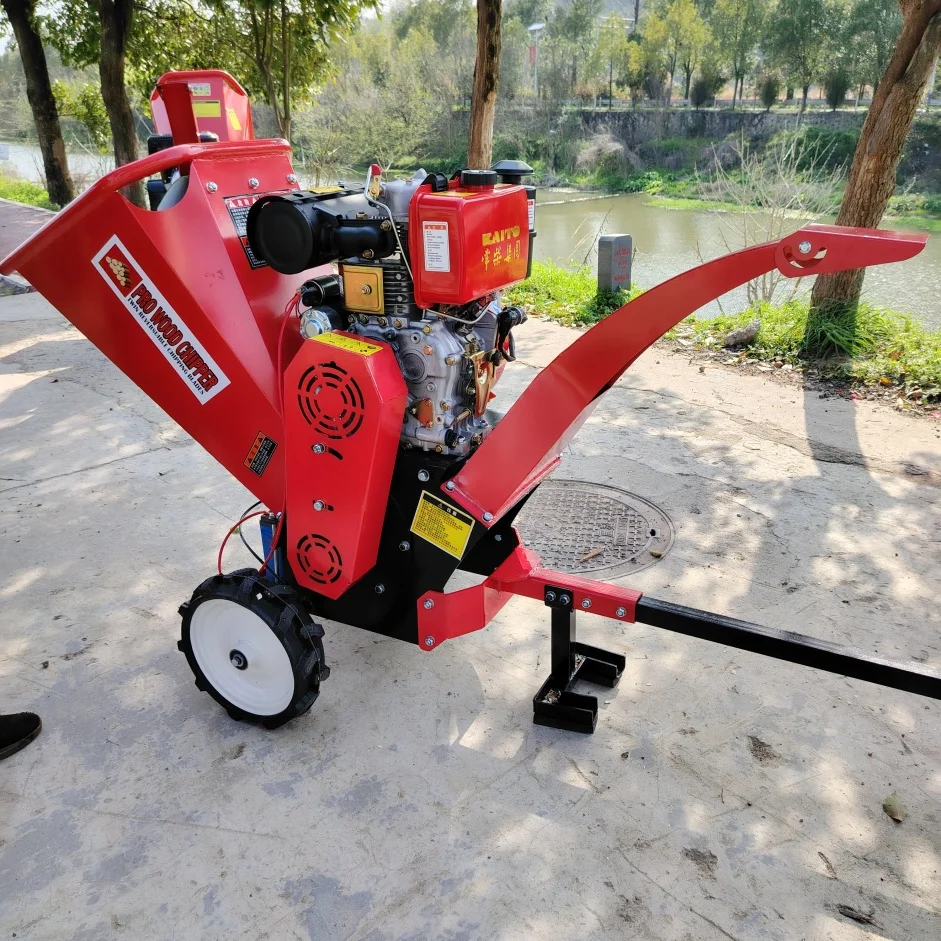 Trituradora de Madera para Jardín Personalizada de 15 HP, Trituradora Profesional de Ramas de Árboles para Uso en Parques y Granjas