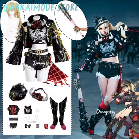 Game Zenless Zone Zero Lucy Cosplay Costume Goth Lolita Dress Wig Mask Helmet Uniform ZZZ Role-playing Anime Party Suit XS-2XL