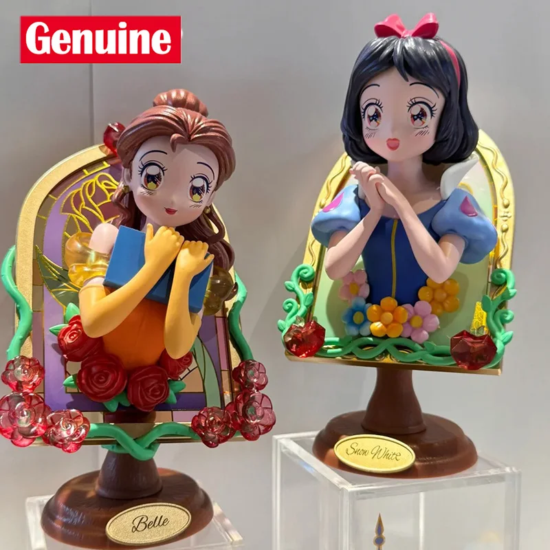Figurita de Anime de la serie de idiomas secretos de princesa de Disney en el espejo, muñeca de juego de marea dibujada a mano, caja ciega de moda, regalo para niñas