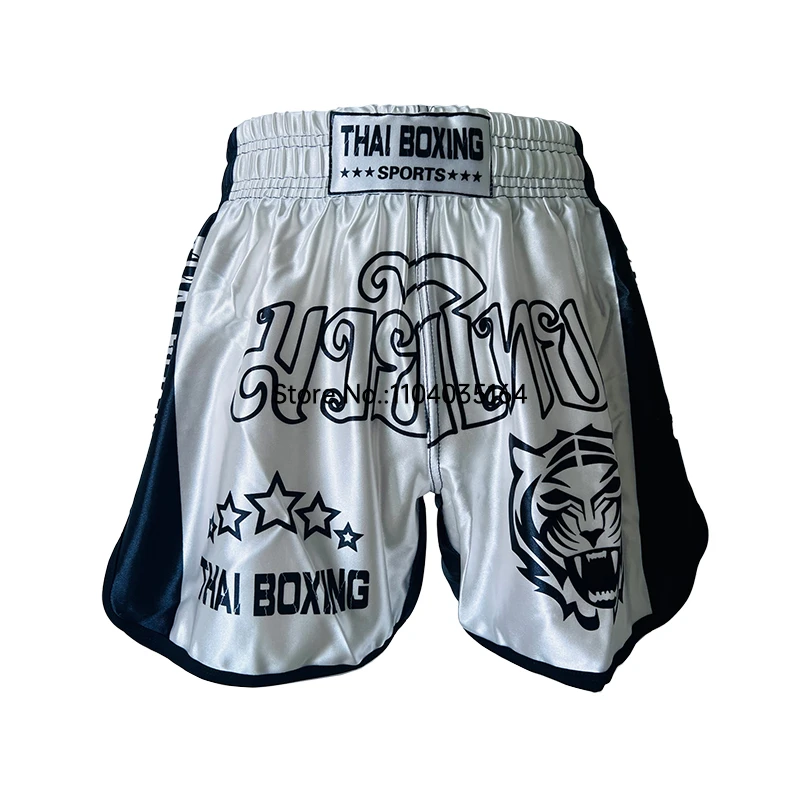 Thai Boxing Pants Tiger Muay Thai Shorts MMA Fight Kickboxing Training Workout Pants Men Women Kids Thaiboxing Wrestling Shorts