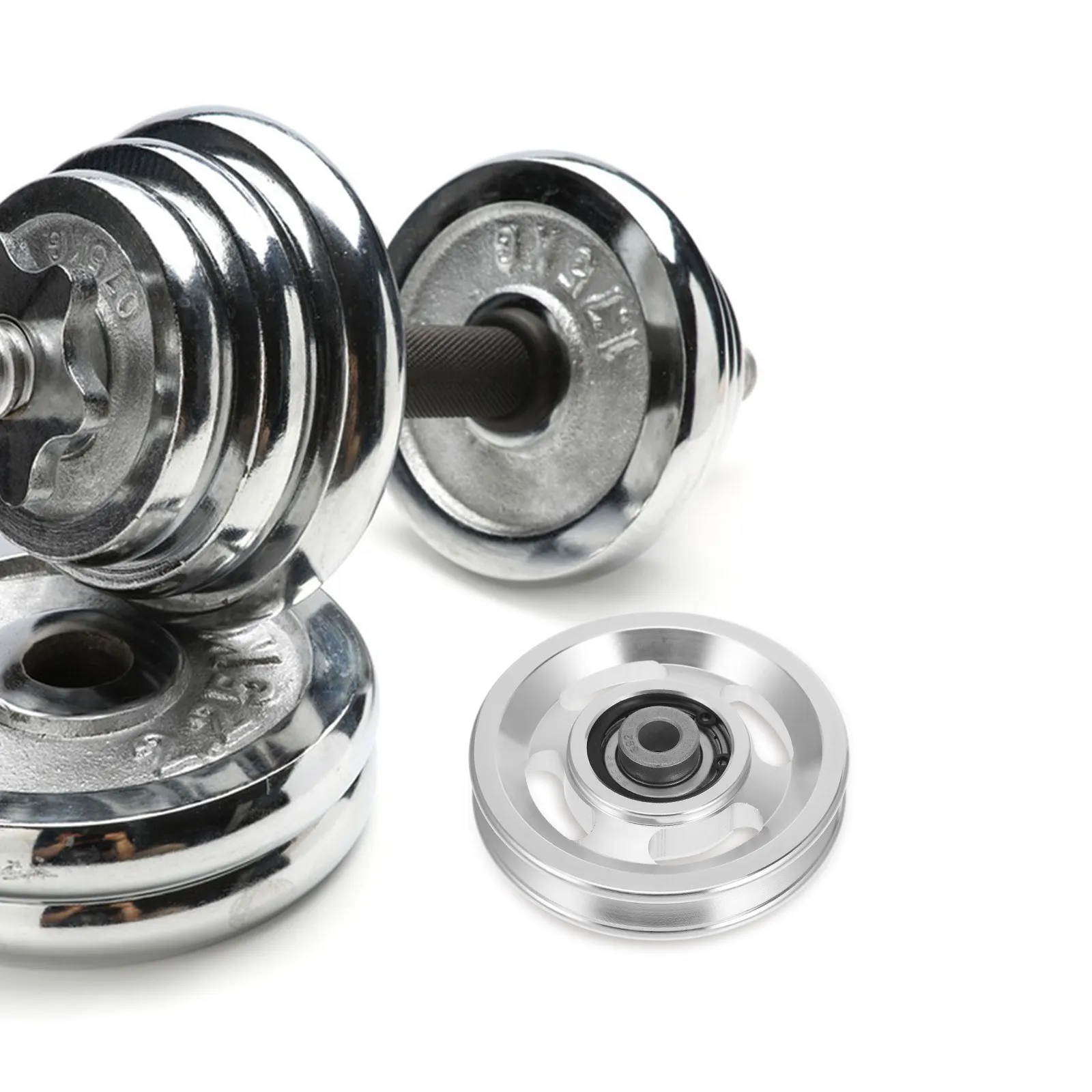 Aluminium Alloy Bearing Pulley Wheel Heavy Duty Replacement Fitness Equipment Cable Pulley System Gym Accessories