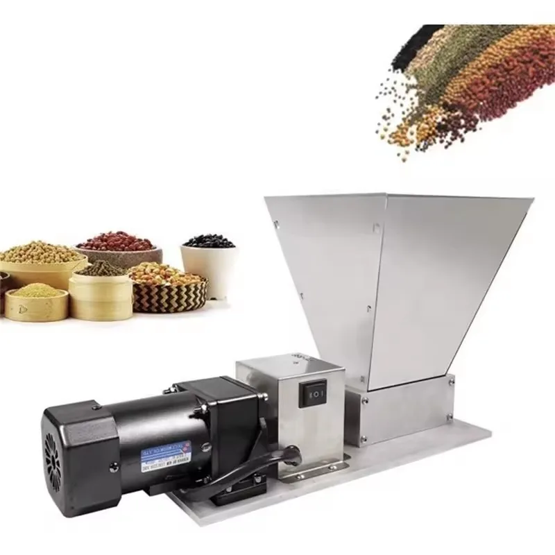 Electric Dual Roller Grinder For Coffee Beans Peanuts Corn Grain Crushing And Milling Machine