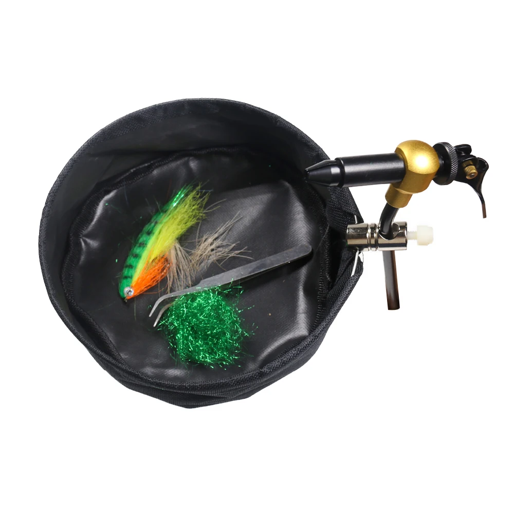 Elllv 360° Rotation Assist Hook Binding Vise/ Fly Tying C-Clamp Vise with Hardened Steel Jaws Fishing Lure Making Tools