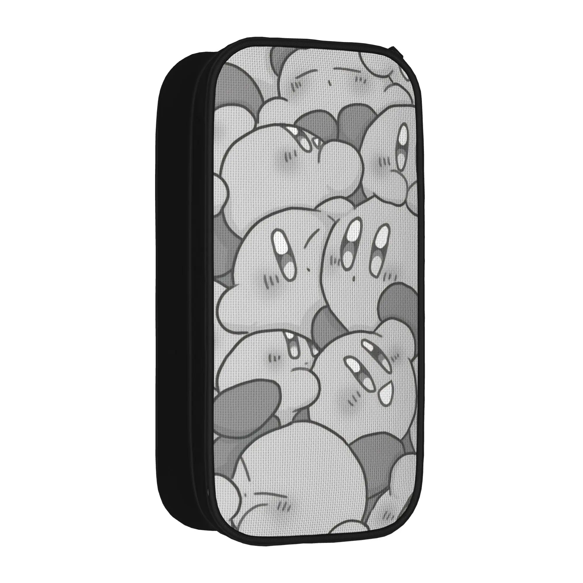 

Large Capacity Pencil Case pink kirbys funny game Merch Double Layer Pencil Bag Women Makeup Bag Gift