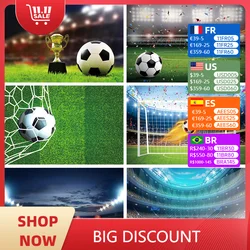 Football Field Grass Theme Background Boys Baby Shower Birthday Party Decor Banner Vinyl Photography Backdrop Photo Studio Props