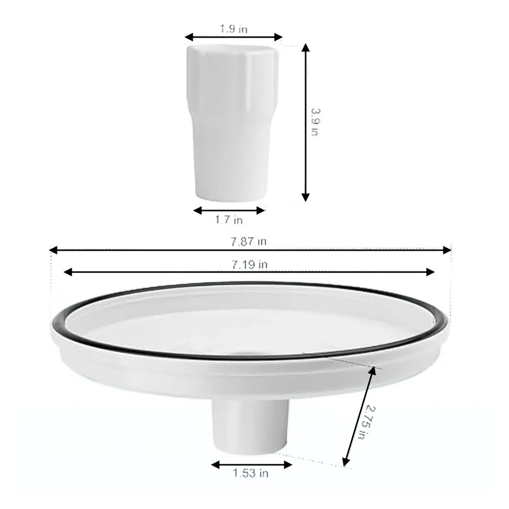 Skimmer Vacuum Plate SP1106 with 1-1/2 Hose Cuff Compatible with For Hayward SP1082 SP1084 SP1085 SP1075 In Ground Pools