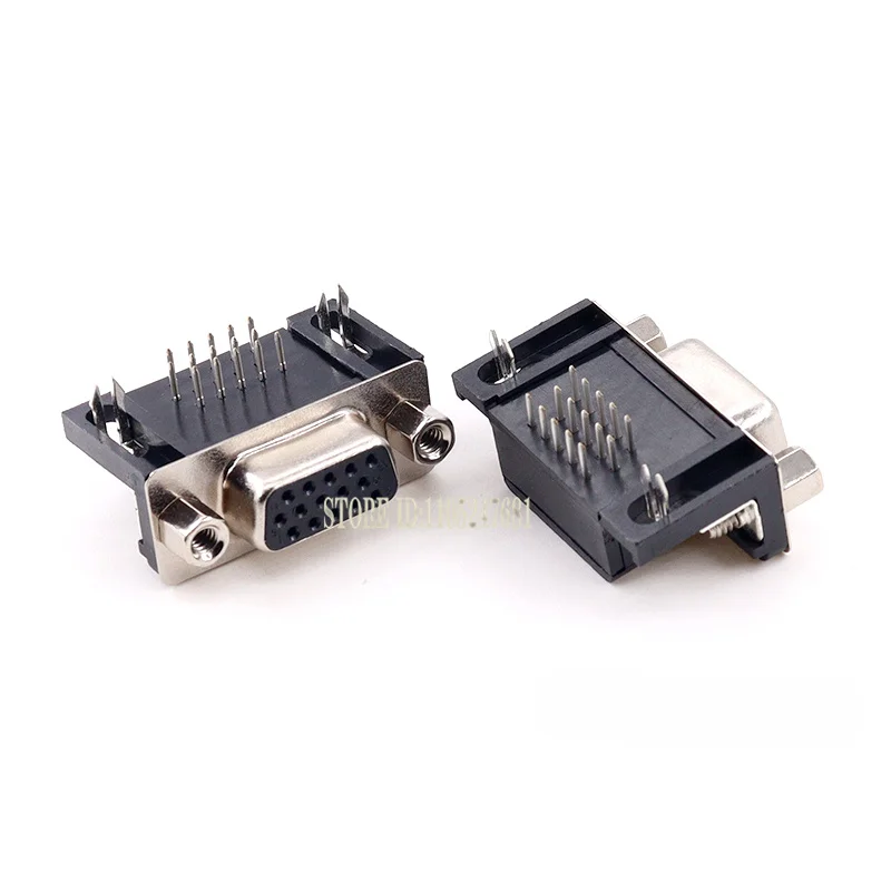 2/5pcs Right Angle D-Sub Connector, DR9/DR15/DR25/DR37 Hole/Pin Female/Male Welded RS232 Serial Port Adapter 9/15/25/37Pin