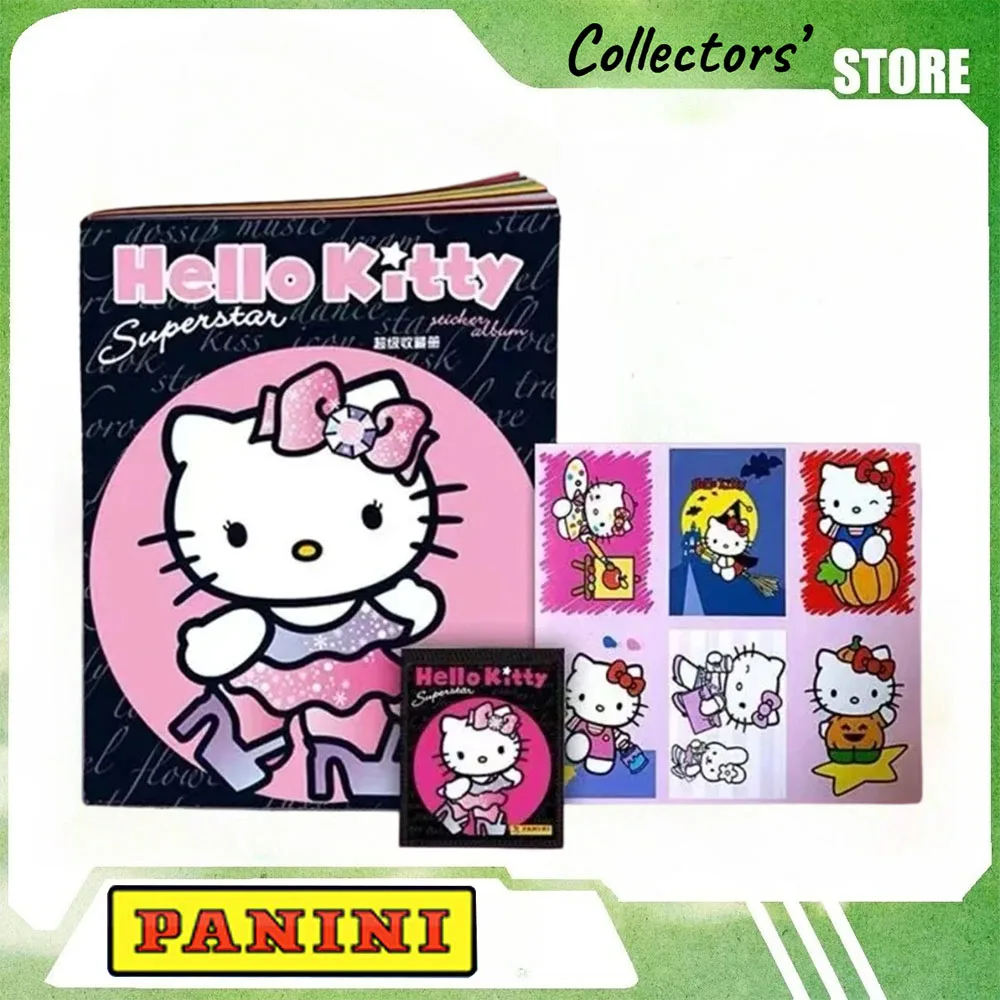 Genuine Panini Sanrio HelloKitty Collectible Sticker Set Foil Rare Stickers Complete Album Cartoon Collectible Gift
