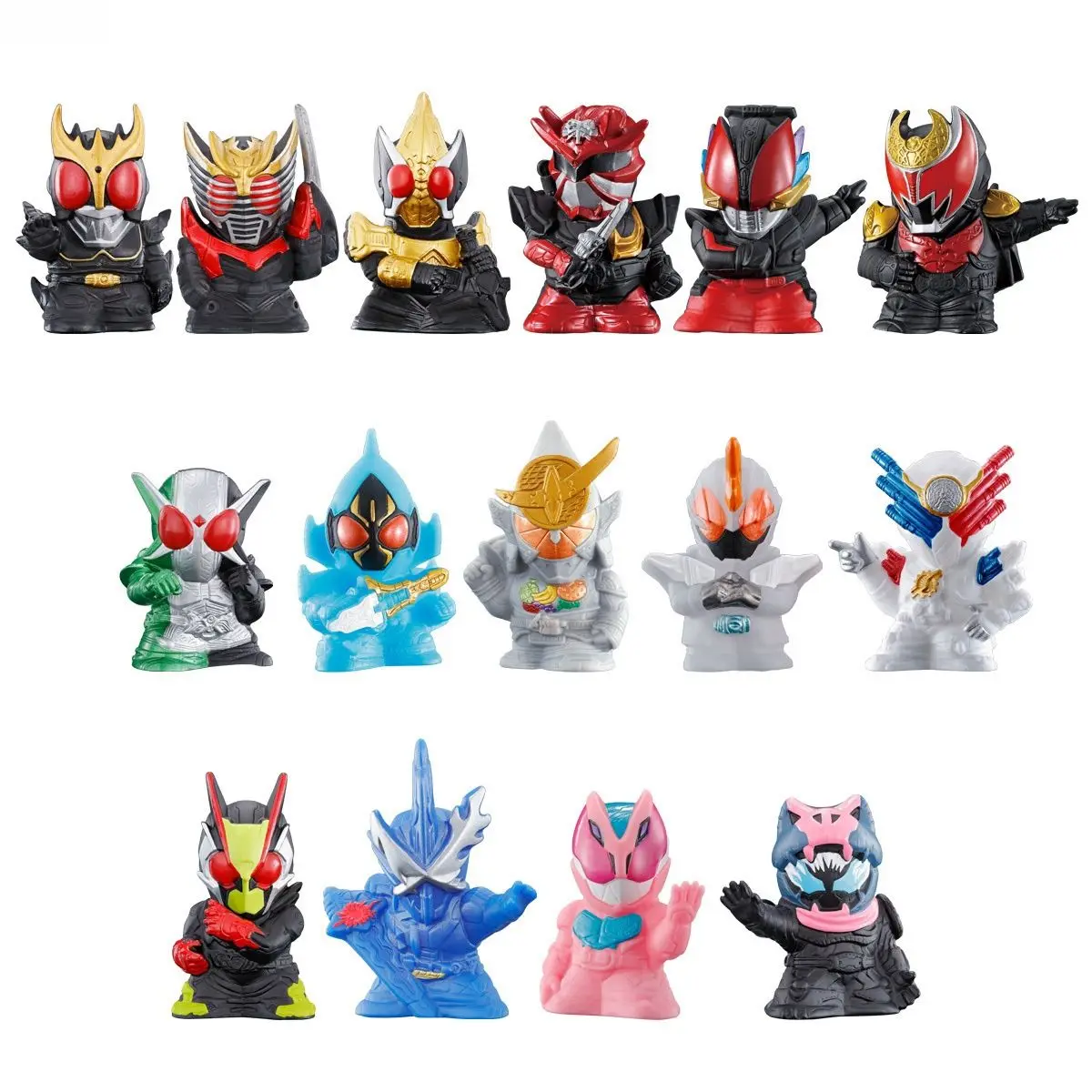 Hot Random 1 Kamen Rider Strongest Assembly Q Version Doll Garage Kit Toy Food And Play Box Egg Blind Box Mystery Box Kids Gifts