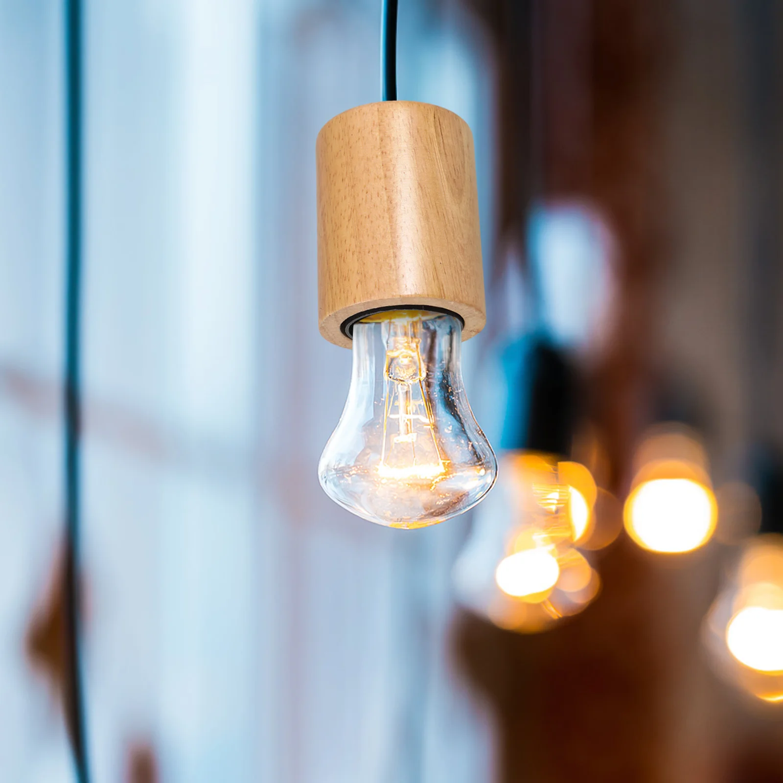 

Wood Lamp Holder Extender Solid Socket Adapter E27 Bulb Base Hanging Light Converter Kit Ceiling Light Socket Bedroom Lamp Base