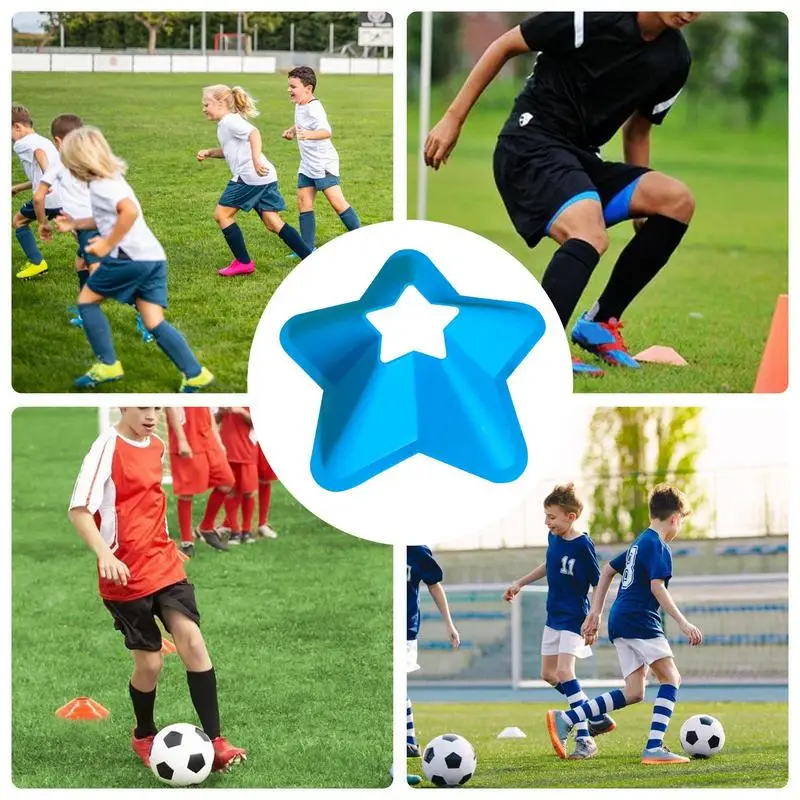 Football Training Agility Disc Field Marker Football Training Disc Soccer Cones Five-Pointed Star Mark Disc Football Practice