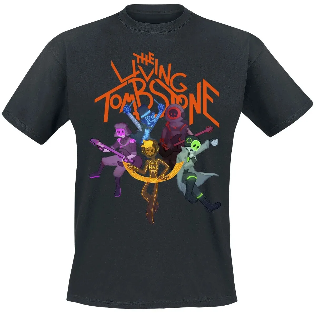 The Living Tombstone Dock Lifebuoy Tee, Retro Beach T-Shirt with Surfer Mascot & Nautical Print for Fans