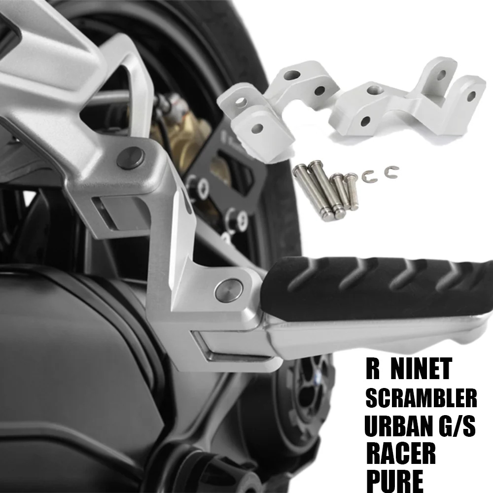 

R nineT Accessories Passenger Peg Lowering Set For BMW R9T Scrambler Racer Urban G/S Pure RNINET NINE Footrest Lowering Kit