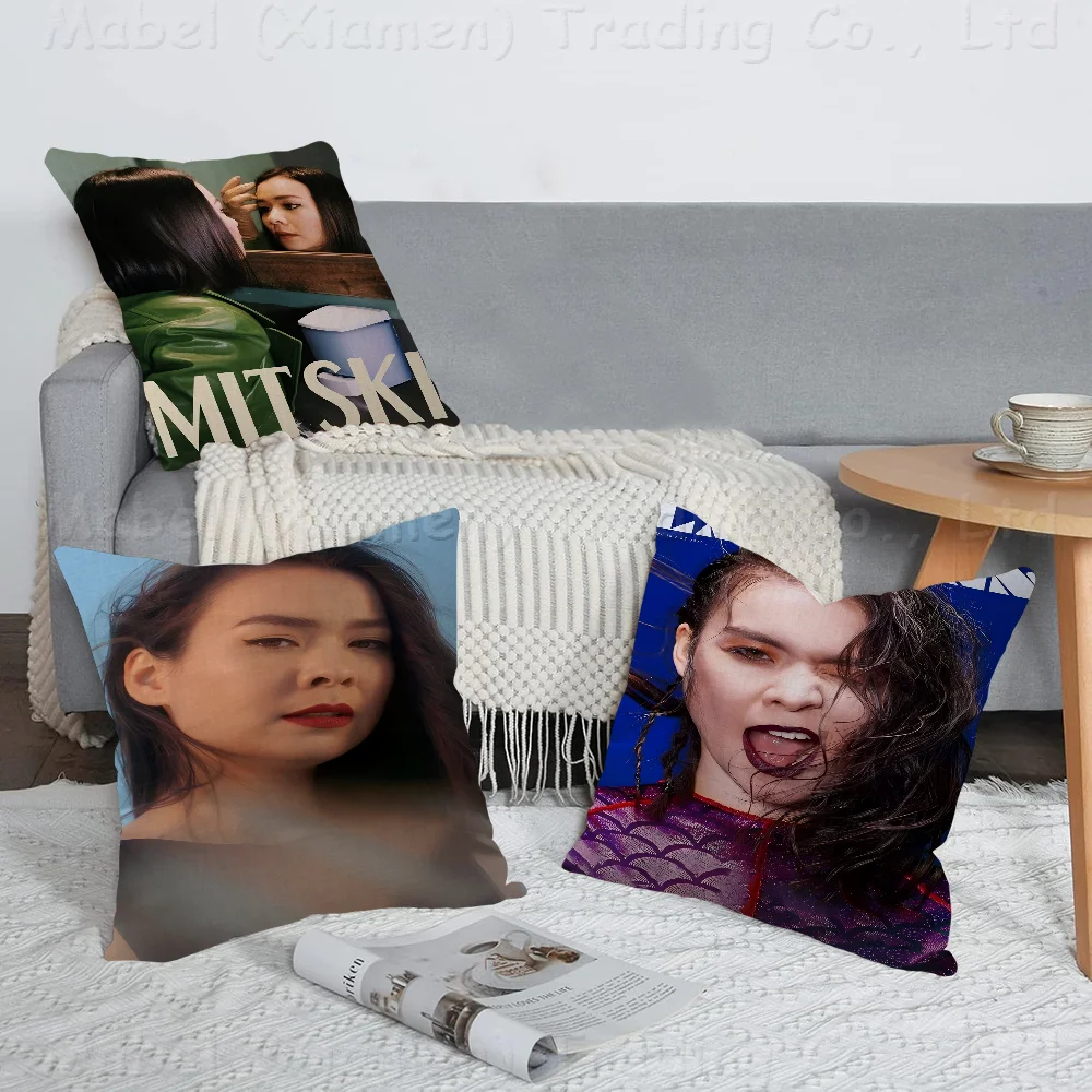 

American Pop Singer MITSKI 45*45cm Cushion Cover Pillow Cover Decor Pillowcase Home Pillowcase For Couch Pillow