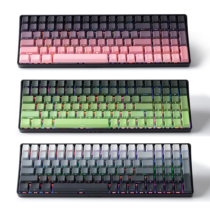 

Golden Field GK008 Mechanical Keyboard - 2.4G/Bluetooth/Wireless Tri-mode Connectivity Full-Key Hot-Swappable Gaming Keyboard