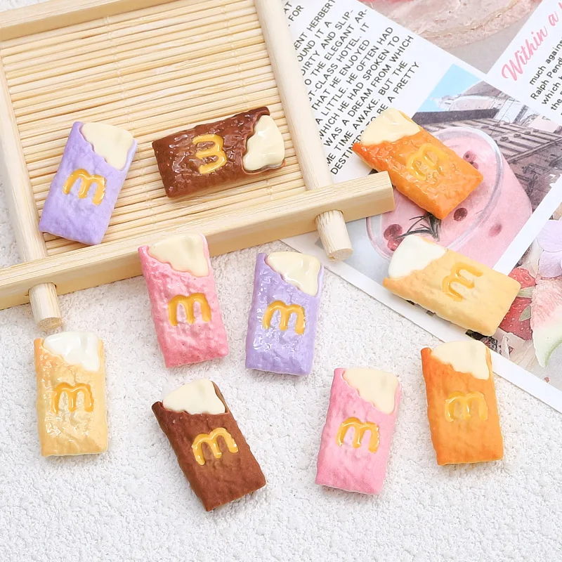 

100 Resin Simulation Food Cream Biscuit Cabochon Miniature Scrapbooking Material Embellishment Flatback Diy Decor Accessories