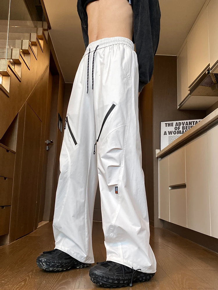 

American Sle Waterproof Paratrooper Pants Men's Straight Leg Casual Multi-Use Workwear Trousers Spring Autumn Polyester Fiber
