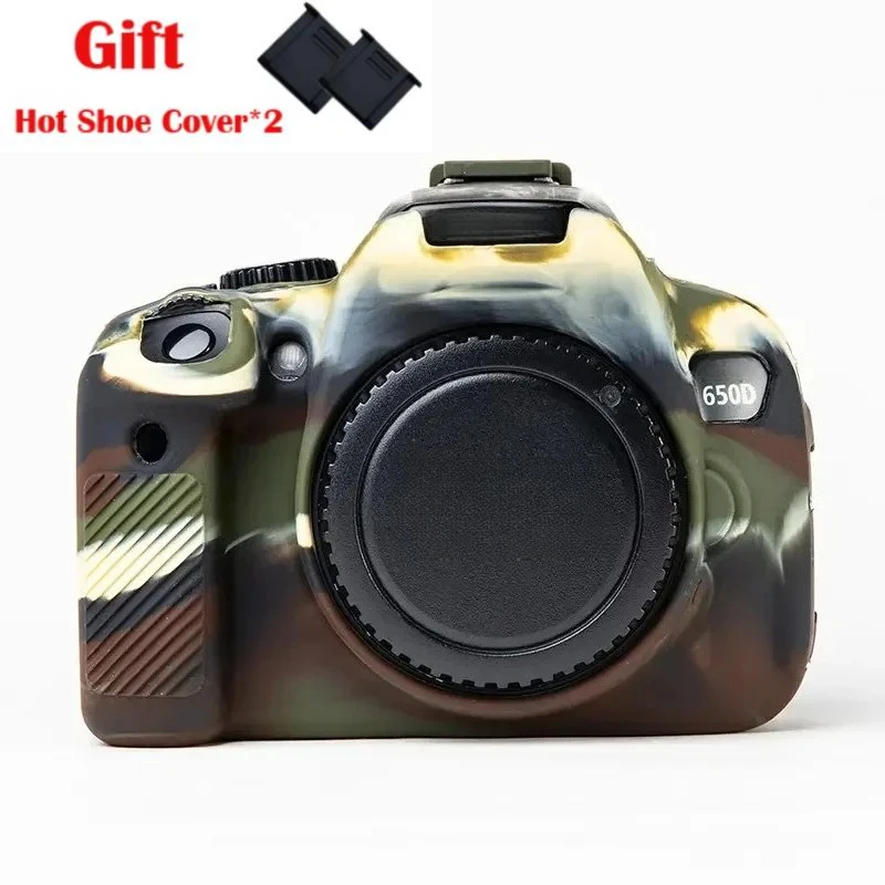 

Protective cover silicone case For Canon EOS 600D 650D 700D kiss x5i x6i x7i Rebel T3i T4i T5i + 2PCS Hot Shoe Cover