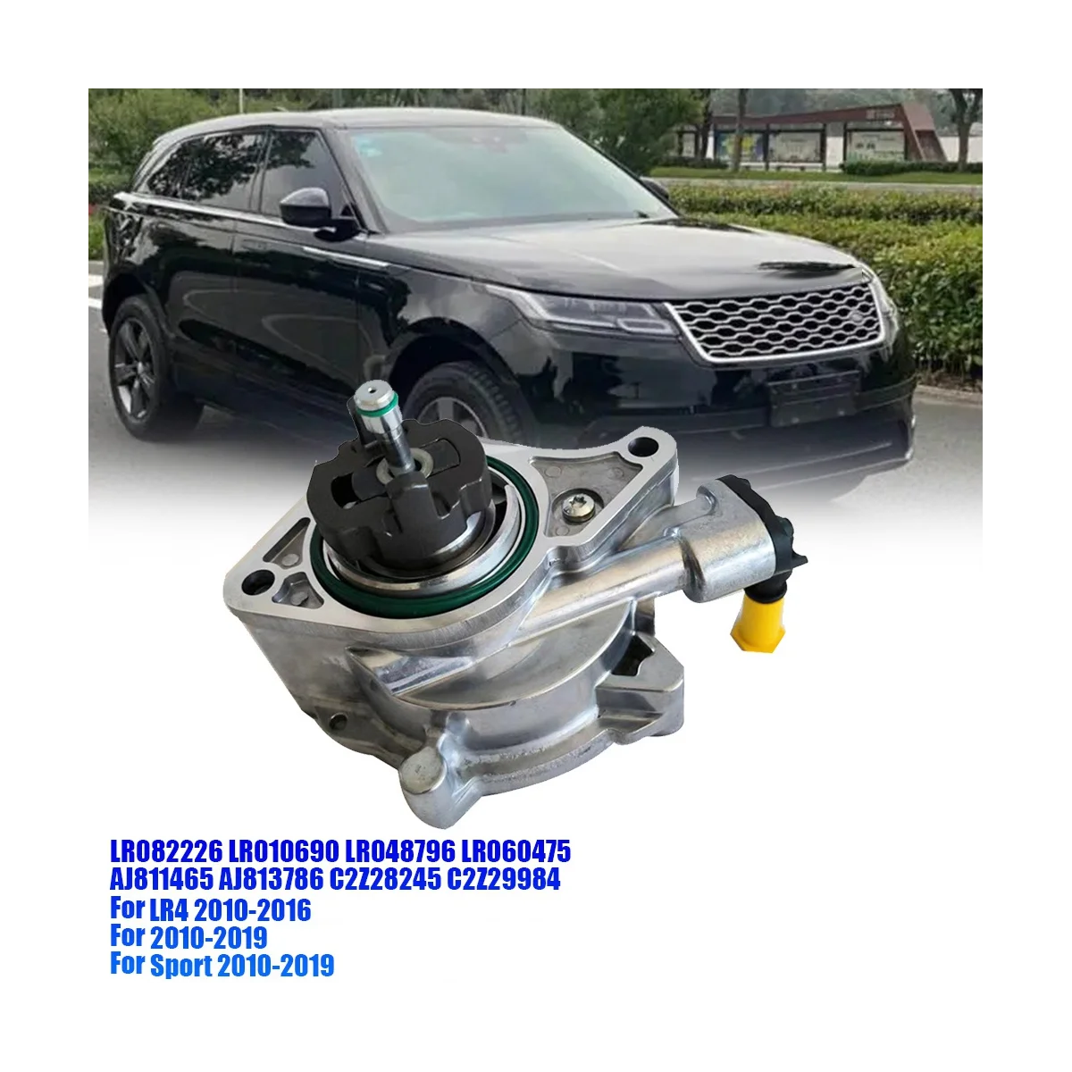 LR082226 Brake Vacuum Pump Braking System for Land Rover Range Rover LR4 Range Rover Sport 2010-2019 LR060475 LR048796