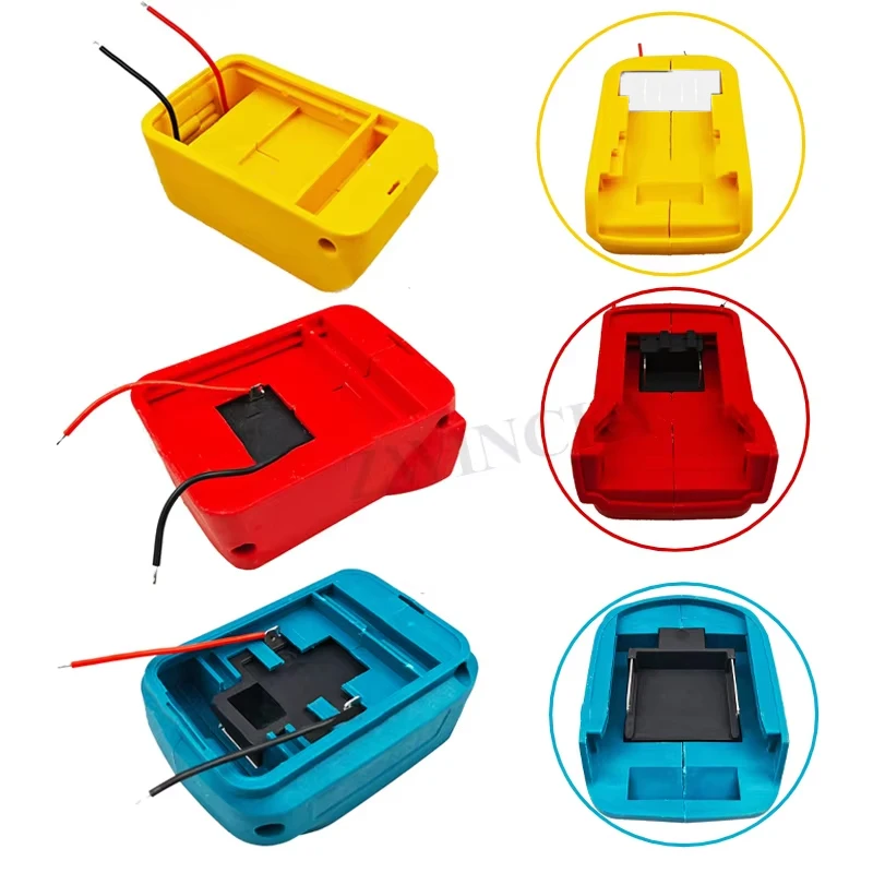 1PC DIY Adapter Converter Base Charging Head Shell For Makita/DeWaltt/Milwaukee 18V Lithium Battery Connector Power Socket