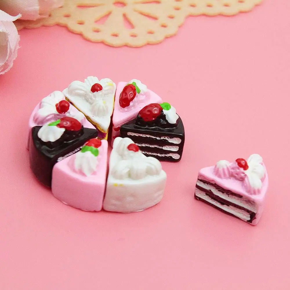 Nuevo Kawaii parte posterior plana DIY miniatura Artificial comida falsa pastel cabujón de resina artesanía decorativa juego casa de muñecas juguete