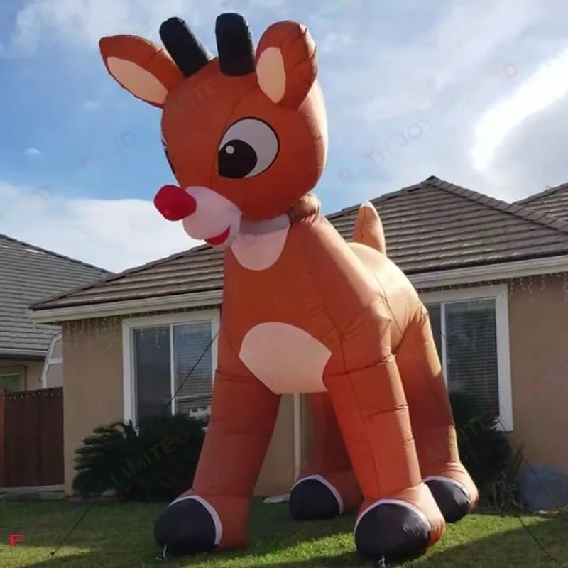 

free air ship to door,6m 20ft high giant Inflatable reindeer Outdoor Christmas decorations