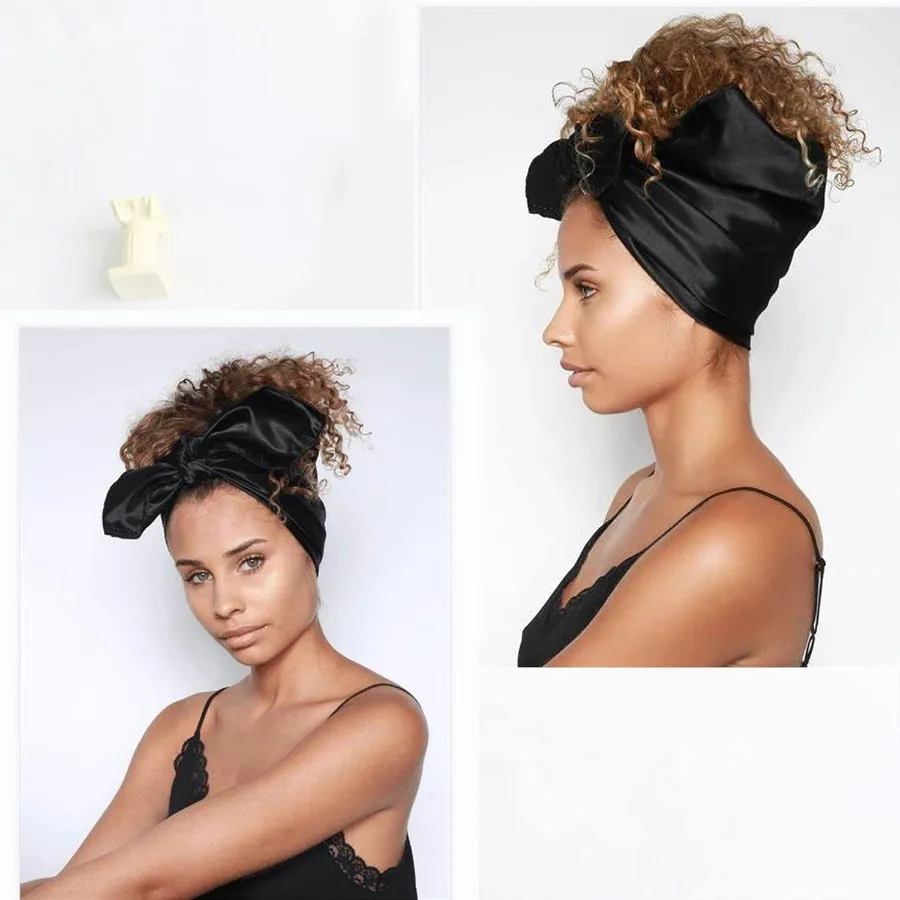 35-дюймовый квадратный шелковый головной платок для женщин, ночная упаковка волос, модная атласная бандана, идеально подходящая для защиты волос в ночное время