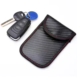 Signal Blocking Faraday Case For Car Key Cell Phone Car Keys Remote Control Shielding Bag Anti-Radiation Signal Shielding Pouch