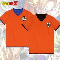 Anime Dragon Ball Goku Turtle Immortal Peripheral Cos Clothes Summer Fake Two-Piece Hooded Printed Short-sleeved T-Shirt Sweater