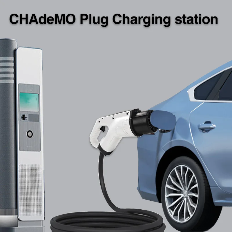 EV Fast Charger CHAdeMO Male Plug 80A With 5 Meters Cable DC EVSE Car Connector 500V for Electric Vehicle Charging Station