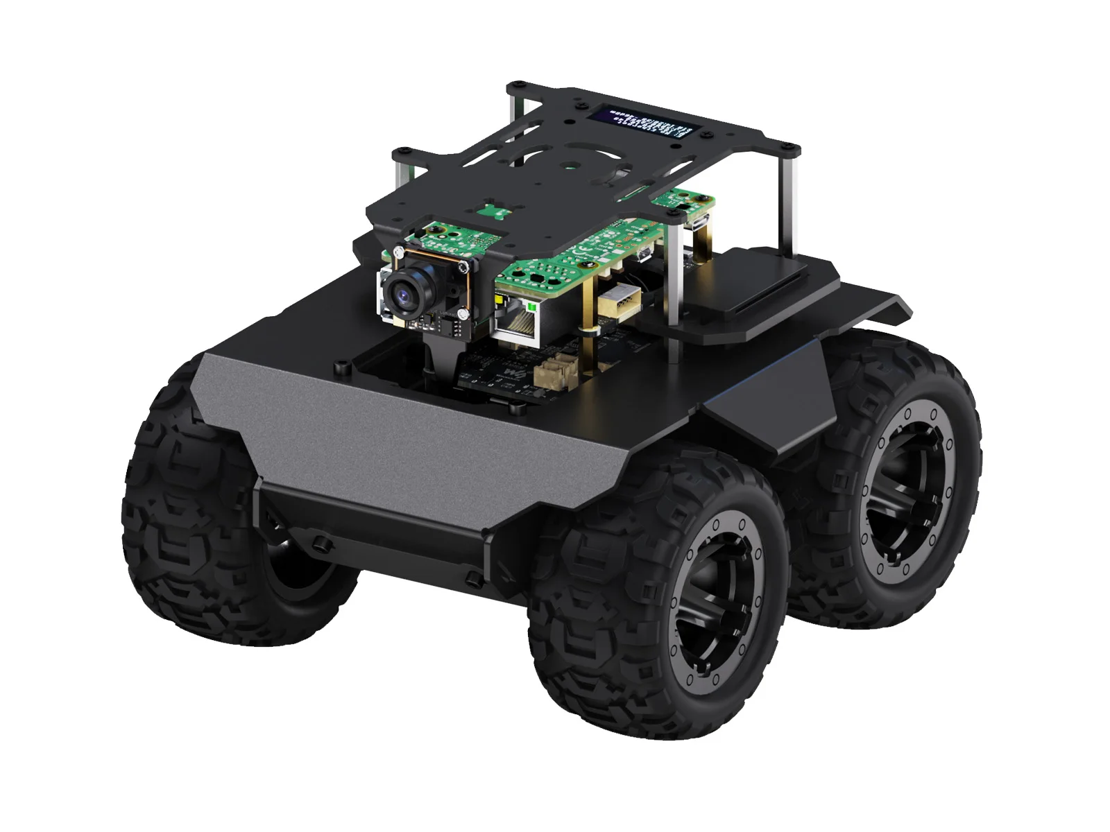 

RaspRover PI5 AI Kit ,RaspRover Open-Source 4WD AI Robot,Without Pan-Tilt Camera Module,Computer Vision,Suitable For Rpi 5