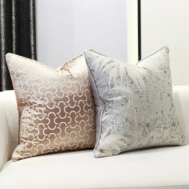 Modern Minimalist Light Luxury Pillowcase Hotel Fashion Single Sided Printing Cushion Cover