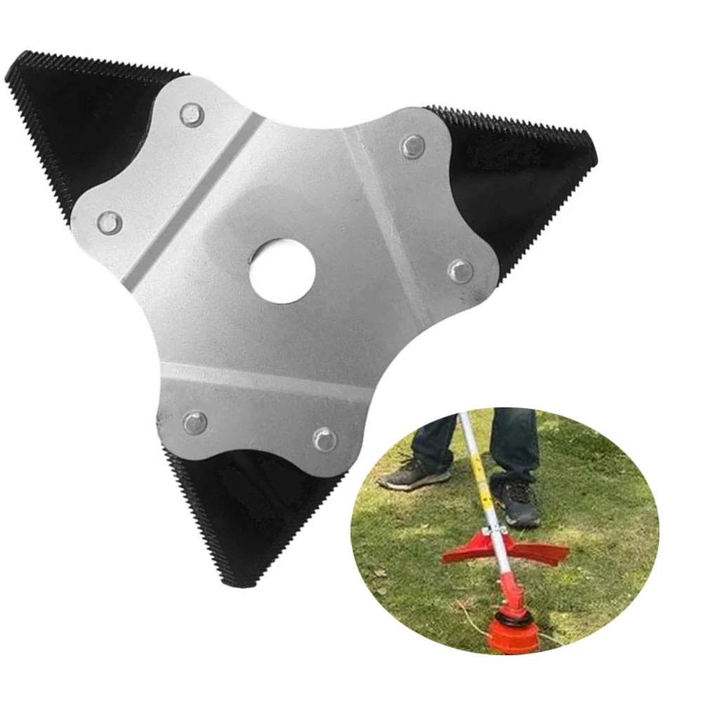 

1 шт. 230 мм 3-зубчатое лезвие из марганцевой стали для газонокосилки, запчасти для садового инструмента, аксессуары для кустореза и газонокосилки
