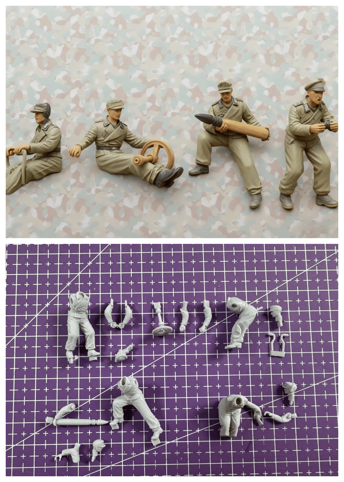 

Комплект для сборки модели из литой под давлением смолы, GK, группа экипажа танка из 4 человек, неокрашенный для сборки