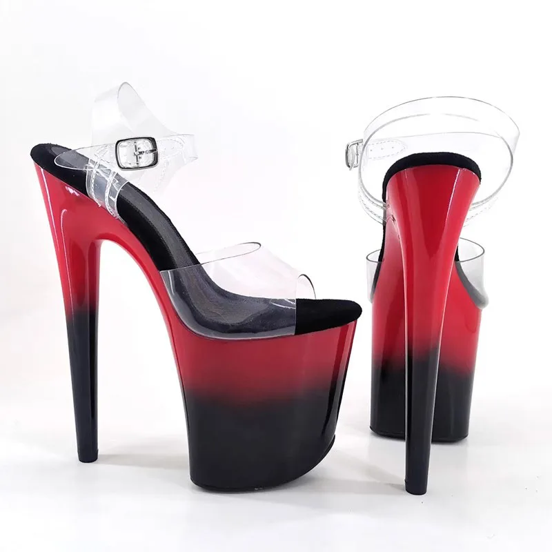 Women's 20CM/8inches PVC Upper Plating Platform Sexy High Heels Sandals Pole Dance Shoes 104